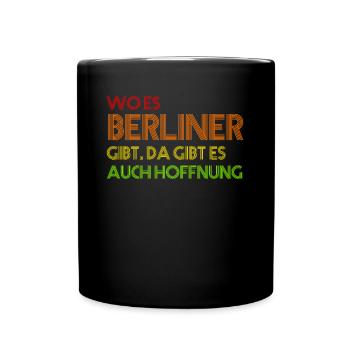 Berlin Kreuzberg Berliner - Tasse einfarbig - Schwarz - Vorne