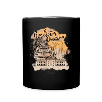 Berlin Reichsttag Bundestag Berliner - Tasse einfarbig - Schwarz - Vorne