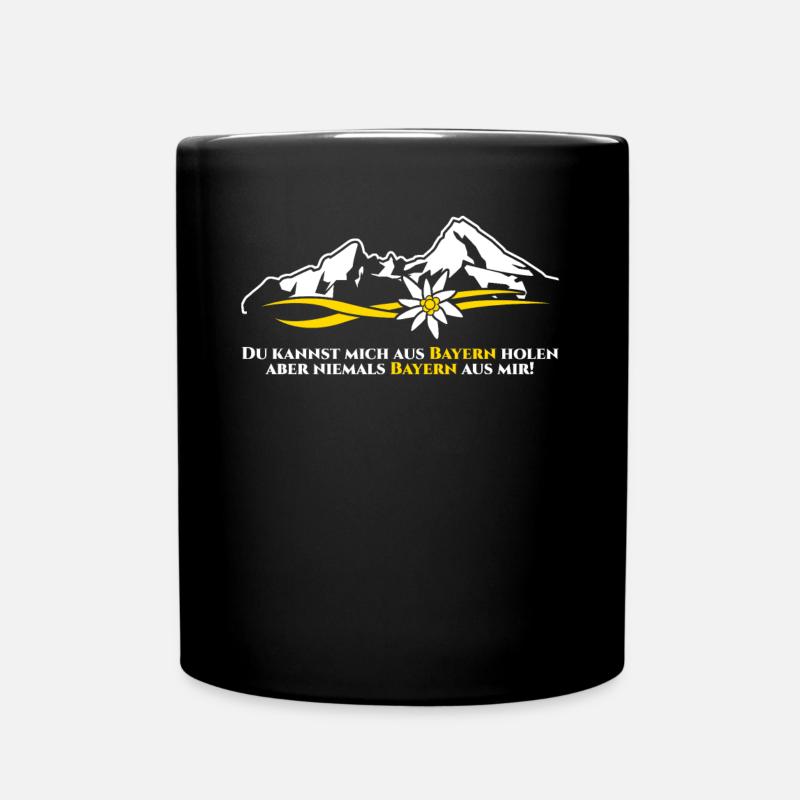Bayern Berge - Tasse einfarbig - Schwarz