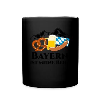 Bayern bayrisches Bier - Tasse einfarbig - Schwarz - Vorne
