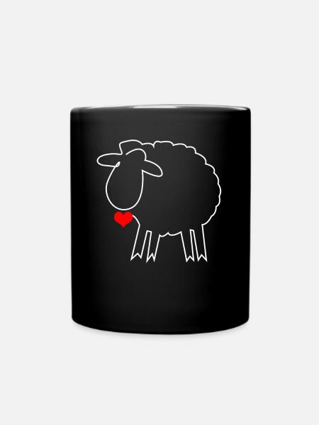 Schaf Schäfer Schafe - Tasse einfarbig - Schwarz