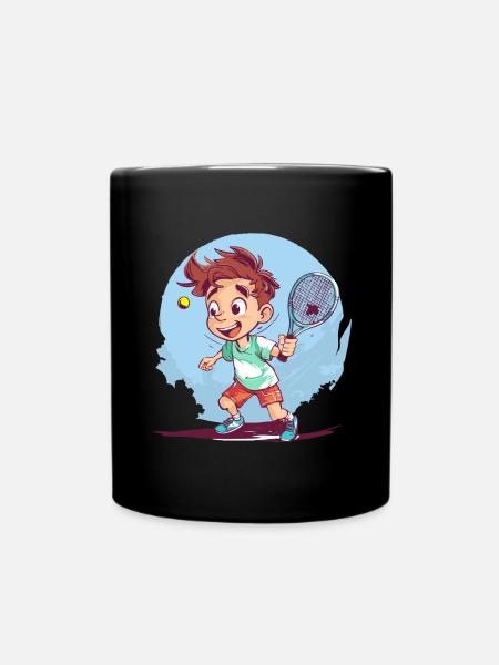 Tennis Playing Boy - Tennis pour enfants - Mug uni - noir