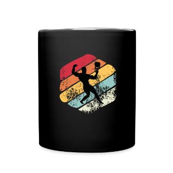 Kettlebell Workout Retro Fitness Gym - Tasse einfarbig - Schwarz - Vorne