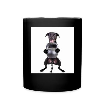 Kettlebell Workout Retro Fitness Gym - Tasse einfarbig - Schwarz - Vorne