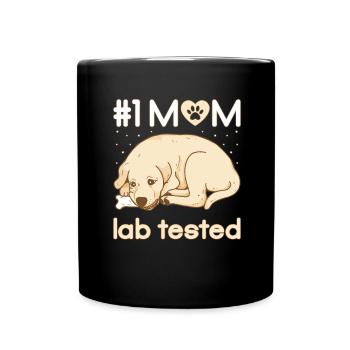 mom lab tested - Tasse einfarbig - Schwarz - Vorne