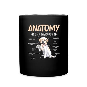 Anatomie du Labrador - Mug uni - noir - Devant