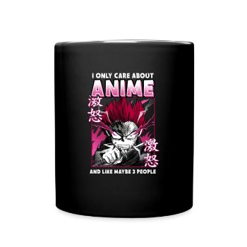 ANIME BOYS IONLYCAREABOUTANIMEANDLIKEMAYE3PEOPLE - Full Colour Mug - black - Front