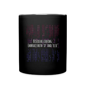LGBT Code Bisexual Programming - Full Colour Mug - black - Front