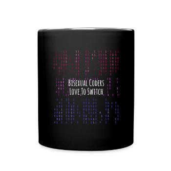LGBT Code Bisexual Programming - Full Colour Mug - black - Front