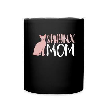 Sphynx Mom Cat Hairless Cat Owner - Tasse einfarbig - Schwarz - Vorne