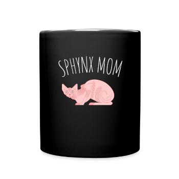 Sphynx Mom Cat Hairless Cat Owner - Tasse einfarbig - Schwarz - Vorne