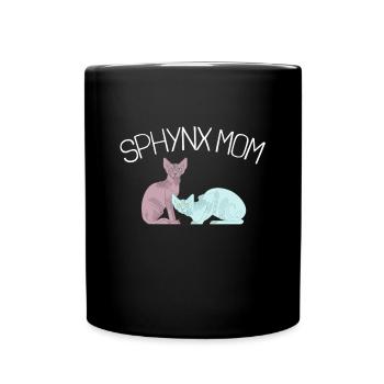 Sphynx Mom Cat Hairless Cat Owner - Tasse einfarbig - Schwarz - Vorne