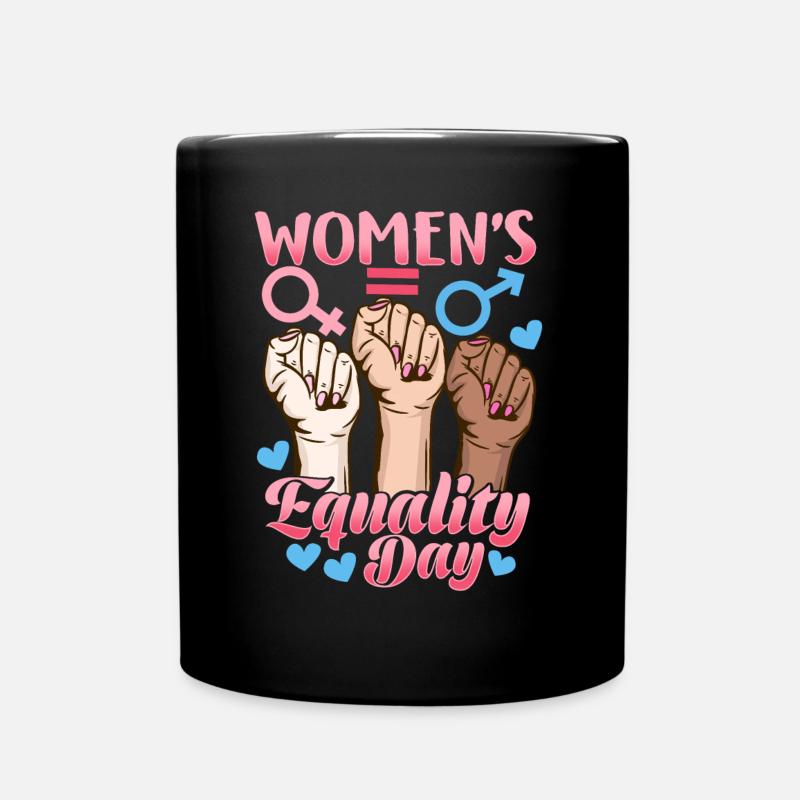 Women's Equality Day Feminist Gift - Full Colour Mug - black