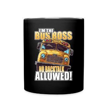School bus attendant - school bus driver - Full Colour Mug - black - Front
