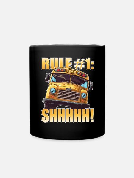 Schulbuswärter - Schulbusfahrer - Tasse einfarbig - Schwarz