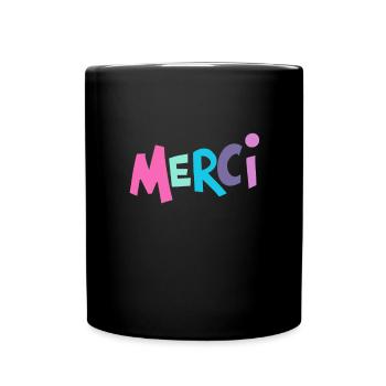 Oui Oui Merci - Tasse einfarbig - Schwarz - Vorne