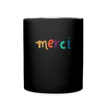 Oui Oui Merci - Tasse einfarbig - Schwarz - Vorne