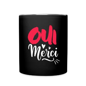 Oui Oui Merci - Tasse einfarbig - Schwarz - Vorne