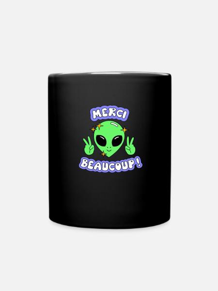 Oui Oui Merci - Tasse einfarbig - Schwarz