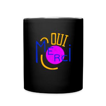 Oui Oui Merci - Tasse einfarbig - Schwarz - Vorne