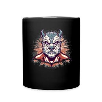 Lucha Libre Mexikanische Wrestling Maske Luchador - Tasse einfarbig - Schwarz - Vorne