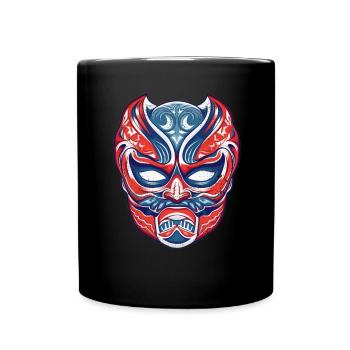 Lucha Libre Mexikanische Wrestling Maske Luchador - Tasse einfarbig - Schwarz - Vorne