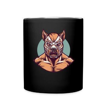 Lucha Libre Mexikanische Wrestling Maske Luchador - Tasse einfarbig - Schwarz - Vorne