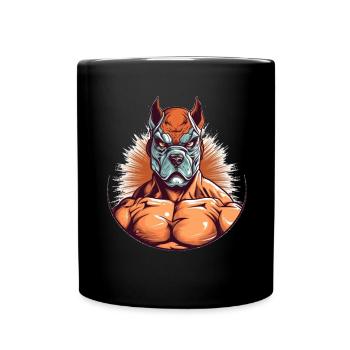 Lucha Libre Mexikanische Wrestling Maske Luchador - Tasse einfarbig - Schwarz - Vorne