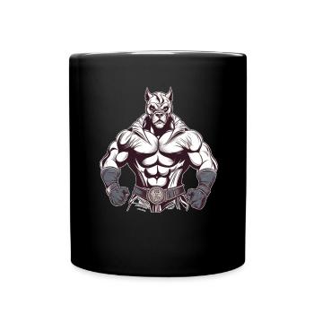 Lucha Libre Mexikanische Wrestling Maske Luchador - Tasse einfarbig - Schwarz - Vorne