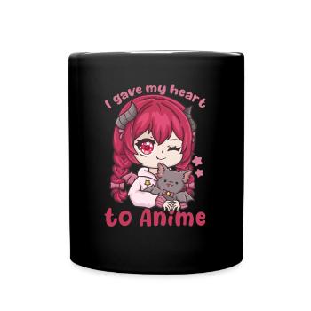 I Gave My Heart To Anime I Manga Kawaii Otaku - Tasse einfarbig - Schwarz - Vorne