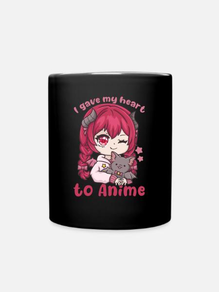 J’ai donné mon cœur à l’anime I manga kawaii otaku - Mug uni - noir