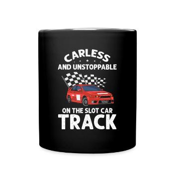 Dicton de piste vintage pour la course de voitures jouets - Mug uni - noir - Devant