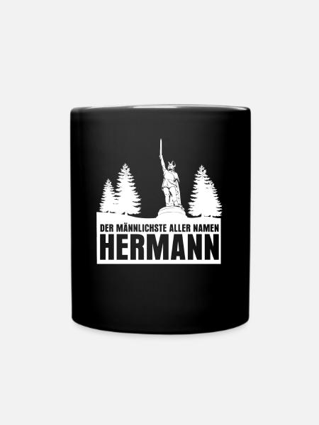 Hermannsdenkmal Witz Detmold Lippe - Tasse einfarbig - Schwarz