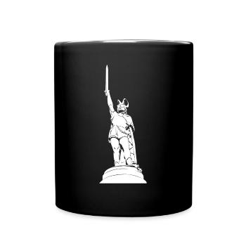 Hermann monument with sunglasses - Full Colour Mug - black - Front