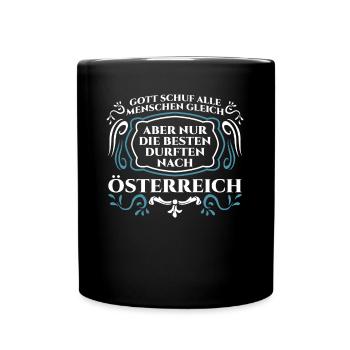 Österreich Urlaub Österreicher - Tasse einfarbig - Schwarz - Vorne
