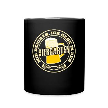 Biergarten Bierglas Bier Biertrinker - Tasse einfarbig - Schwarz - Vorne