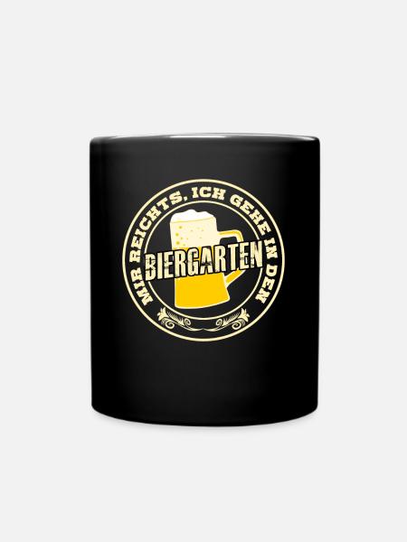 Biergarten Bierglas Bier Biertrinker - Tasse einfarbig - Schwarz