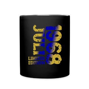 1968 Juli Limited Edition Geburtstag Geschenk - Tasse einfarbig - Schwarz - Vorne