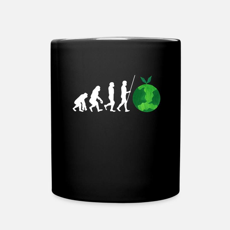 Recycle Réutiliser Renew Rethink Wind Turbine - Wind - Mug uni - noir