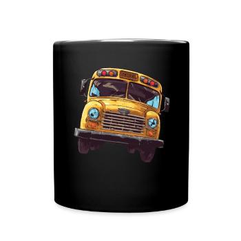 School bus attendant - school bus driver - Full Colour Mug - black - Front