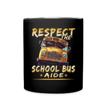 School bus attendant - school bus driver - Full Colour Mug - black - Front