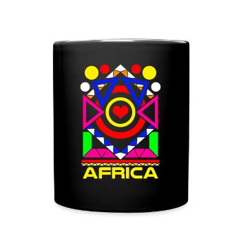Afrique Coeur Africain - Mug uni - noir - Devant
