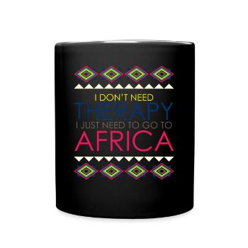 Afrika Safari Afrikanisch - Tasse einfarbig - Schwarz - Vorne