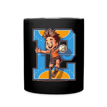 Handball Birthday - 12 years old boy - 12. - Full Colour Mug - black - Front