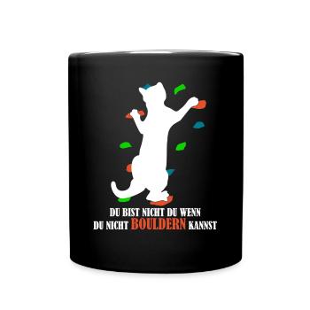 Escalade de bloc de chat - Mug uni - noir - Devant