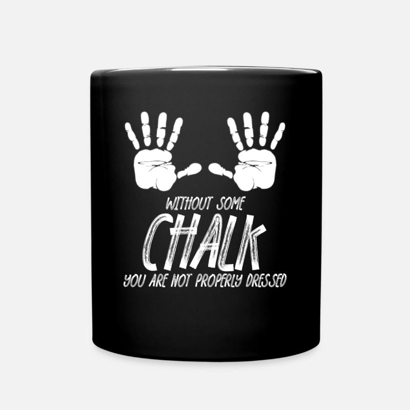Bouldern Kreide Kletterwand Klettern - Tasse einfarbig - Schwarz