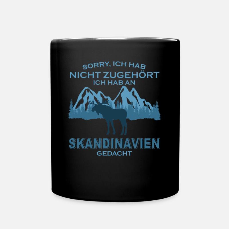 Skandinavien Elch Skandinavier - Tasse einfarbig - Schwarz