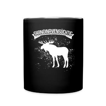 Skandinavien Elche Norwegen - Tasse einfarbig - Schwarz - Vorne