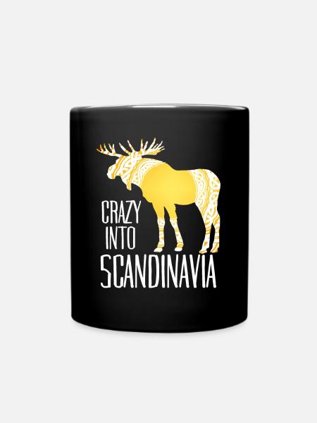 Skandinavien Wikinger Elch - Tasse einfarbig - Schwarz