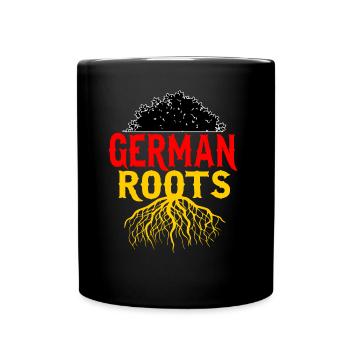 German Roots Germany Origin Heritage Gift - Tasse einfarbig - Schwarz - Vorne